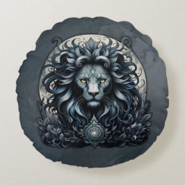 Cojín Redondo Elegancia real, majestuosa mirada ornamentada cabe