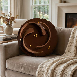 Cojín Redondo Elegant Gourmet Dark Chocolate Truffle Decadent