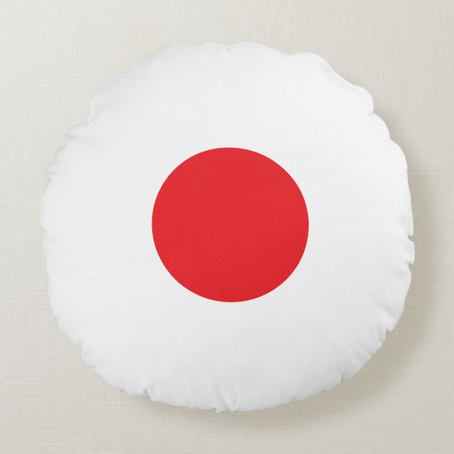 Cojín Redondo Elegant Japan Flag Inspired Minimal (Anverso)