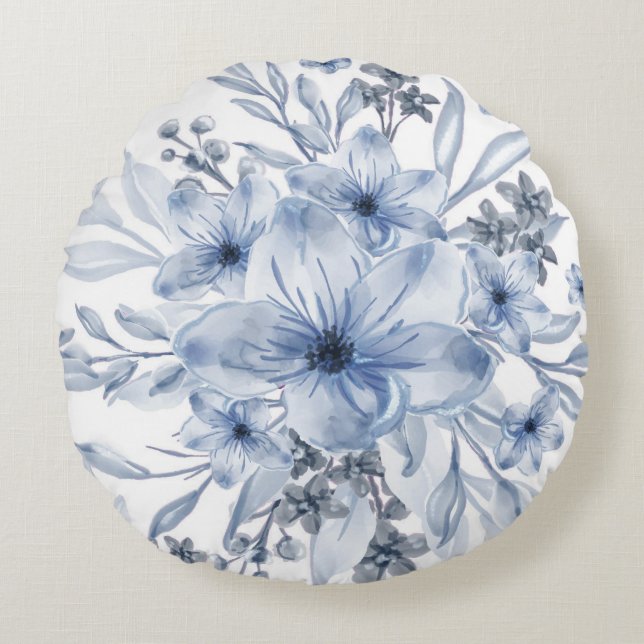 Cojín Redondo Elegante chic floral (Anverso)