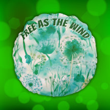 Elegante Dandelion Monograma Verde y Blanco |