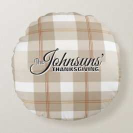 Cojín Redondo Elegante Día de Acción de Gracias de Otoño