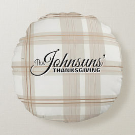 Cojín Redondo Elegante Día de Acción de Gracias de Otoño