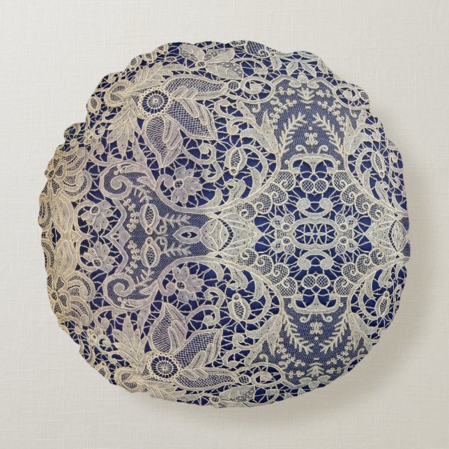 Cojín Redondo Elegante encaje (Anverso)