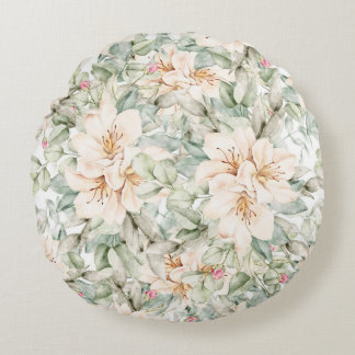 Cojín Redondo elegante floral