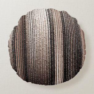 Cojín Redondo Elegante Metalizado dorado: 3D lujoso render