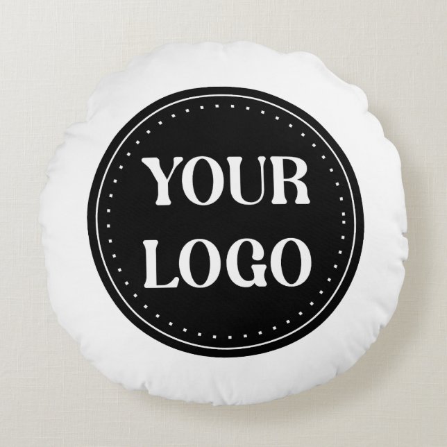 Cojín Redondo elegante, moderno, refinado y editable. (Anverso)
