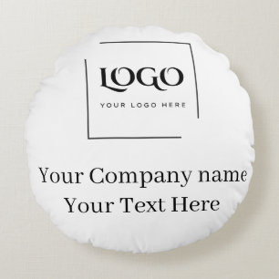 Cojín Redondo Elegante plantilla personalizada de tu logotipo