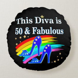 COJÍN REDONDO ELEGANTE REINA DE SHOE DE 50 AÑOS