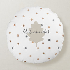 Cojín Redondo Elementos botánicos inspirados en la fantasía