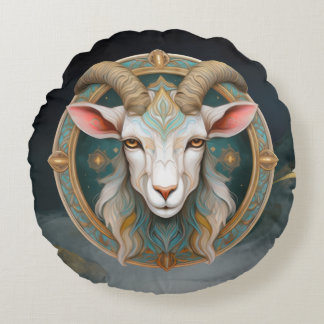 Cojín Redondo Emblema de Cabra de Grimmloch Juego de Rol de Fant