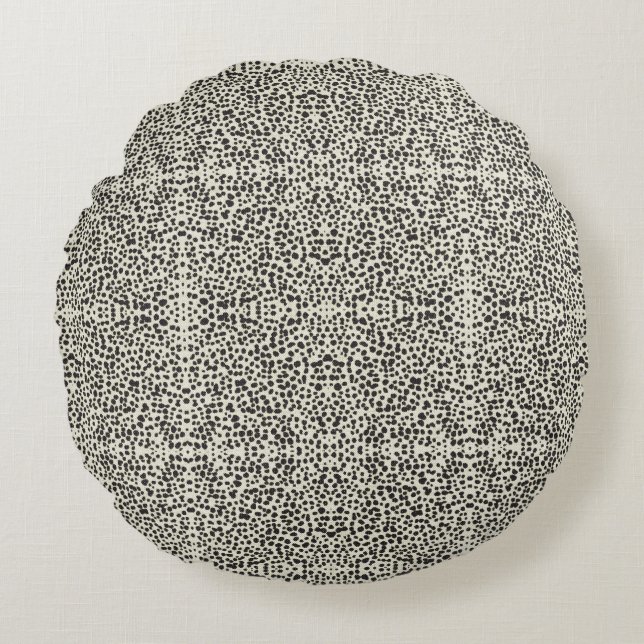 Cojín Redondo Embroidered Effect Dalmatian Fur Print (Anverso)