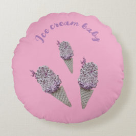 Cojín Redondo embudo Rosa