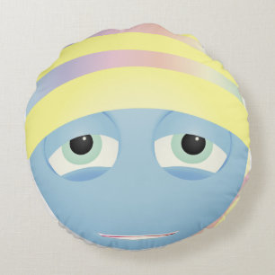 Cojín Redondo Emoji Cansada