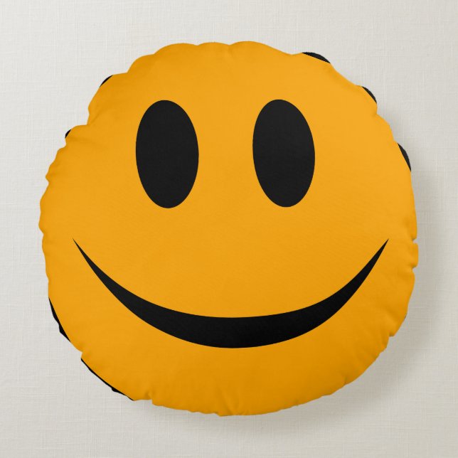 Cojín Redondo Emoji Cara Sonriente (Anverso)