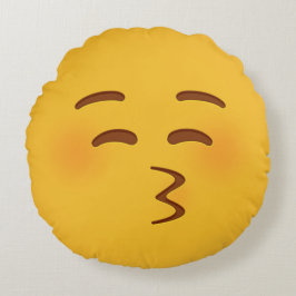 Cojín Redondo Emoji de besos