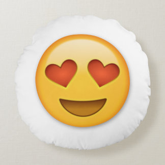 Cojín Redondo Emoji del corazón