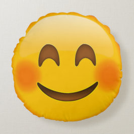 Cojín Redondo Emoji feliz de la cara