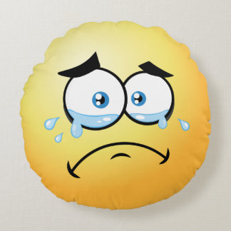 Cojín Redondo Emoji gritadora redonda