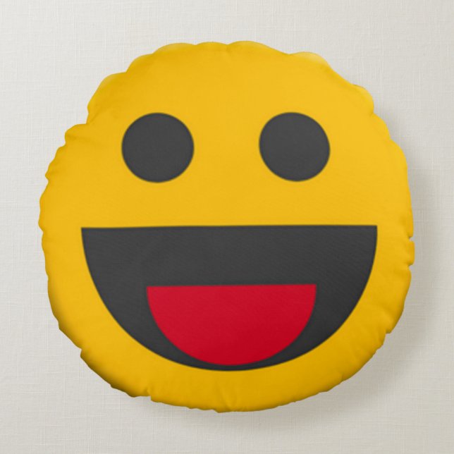 Cojín Redondo Emoji original (Anverso)