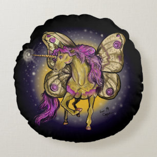 Cojín Redondo Emperador amarillo de caballo de hadas