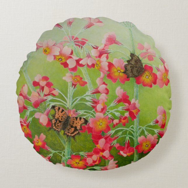 Cojín Redondo En el 2011 rosado (Anverso)