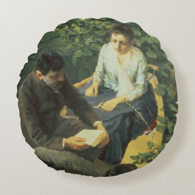 Cojín Redondo En el barco, 1888 (Anverso)