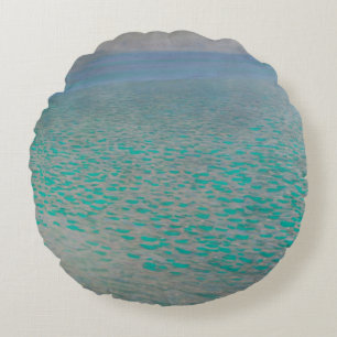 Cojín Redondo En el lago Attersee de Gustav Klimt, Arte fino vin