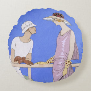 Cojín Redondo En el polo, 1920-29 (impresión del pochoir)