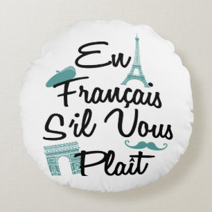 Cojín Redondo En Francais S'il Vous Plait - Francés