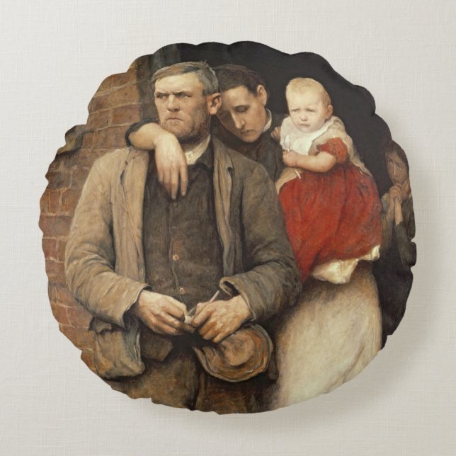 Cojín Redondo En huelga, c.1891 (Anverso)