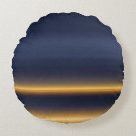 Cojín Redondo En la Marina Oro Arte AI
