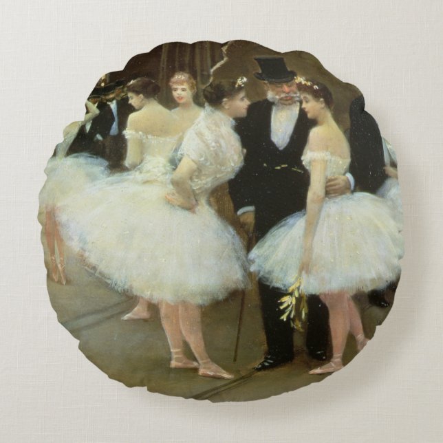 Cojín Redondo En las alas en el teatro de la ópera, 1889 (Anverso)