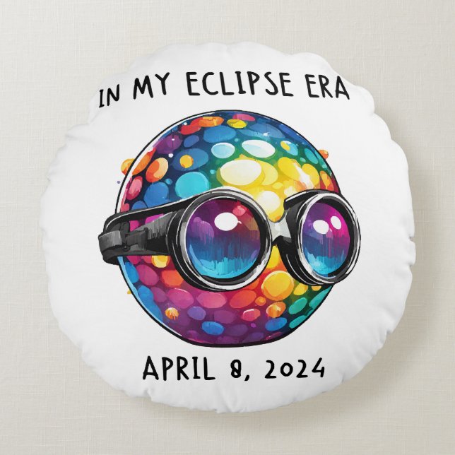Cojín Redondo En Mi Era De Eclipse Solar 2024 (Anverso)
