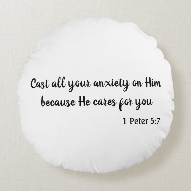 Cojín Redondo Encantador, aguanta tu ansiedad (Anverso)