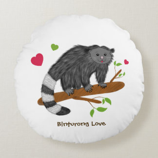 Cojín Redondo Encantador Amor de Binturong