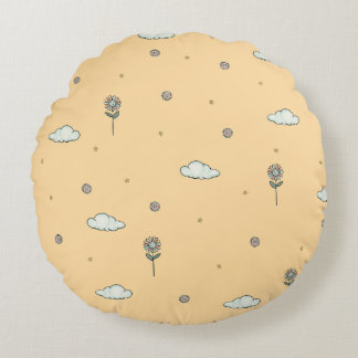 Cojín Redondo Encantadora habitación para niños Peach