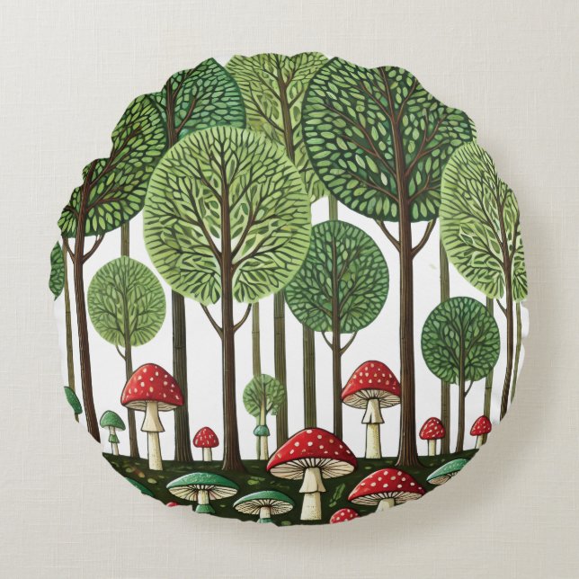 Cojín Redondo Enchanted Forest (Anverso)