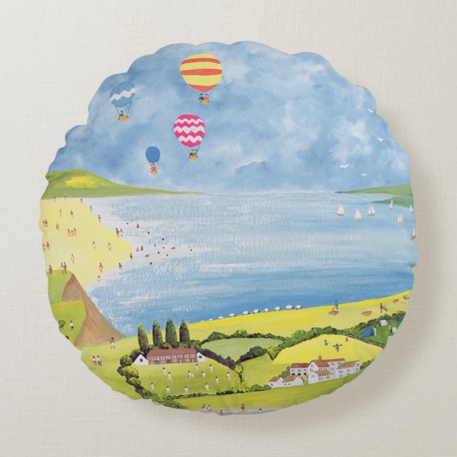 Cojín Redondo Encima de ascendente y lejos (Anverso)