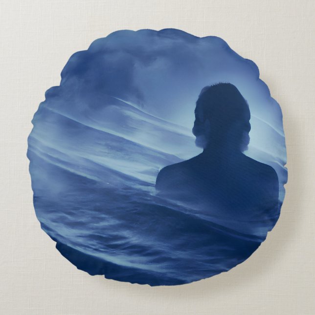 Cojín Redondo Enfrentarlo solo (Anverso)