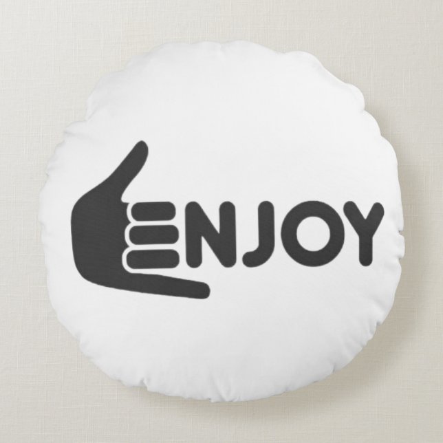 Cojín Redondo Enjoy T-Shirt (Anverso)