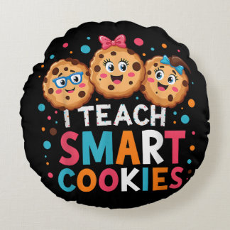 Cojín Redondo Enseño a Galletas Inteligentes Maestra de Regreso 