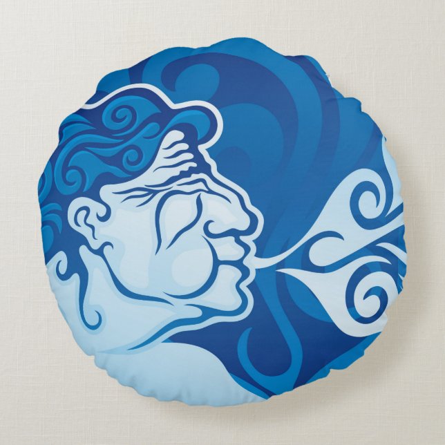 Cojín Redondo Éolo (Reverso)