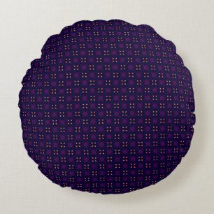 Cojín Redondo Equipo Deportivo Escolar Morado y Naranja