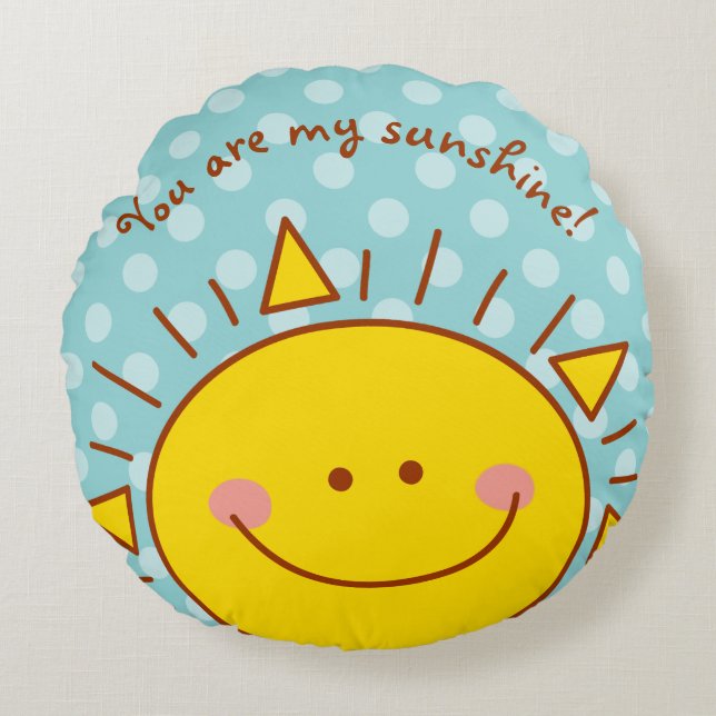 Cojín Redondo Eres Mi Sunshine Happy Cute Sunny Day (Anverso)