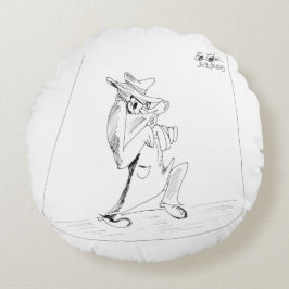 Cojín Redondo Erica Crooks Comics - sneaky villain man