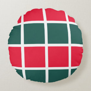 Cojín Redondo Erupción verde rojo controlado