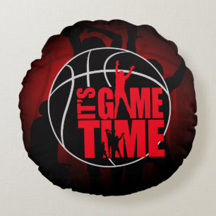 Cojín Redondo Es el momento del juego - Rojo