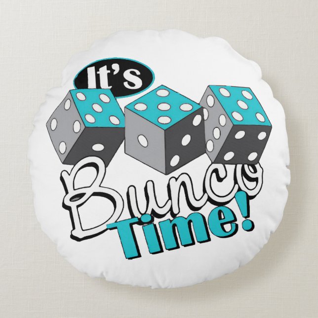 Cojín Redondo ¡Es hora de Bunco! (Anverso)