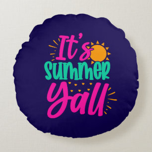 Cojín Redondo Es Summer Y'all-54808